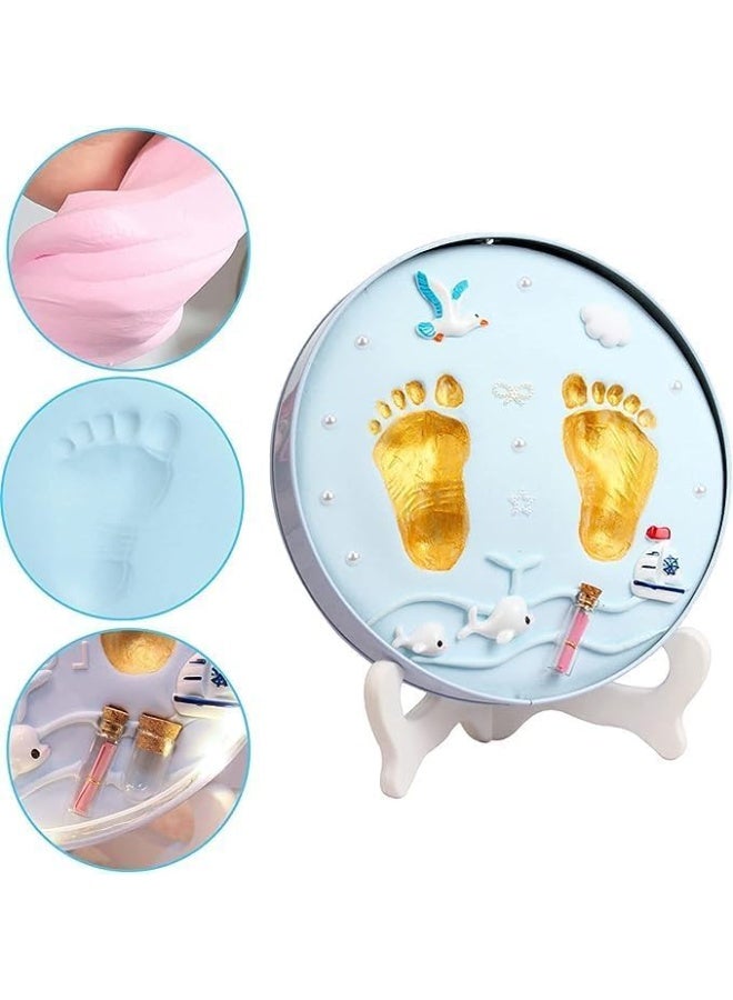 High Quality Mud Cartoon Design Newborn Footprint Kit With Easy No-bake Drying for Kids - Image 3